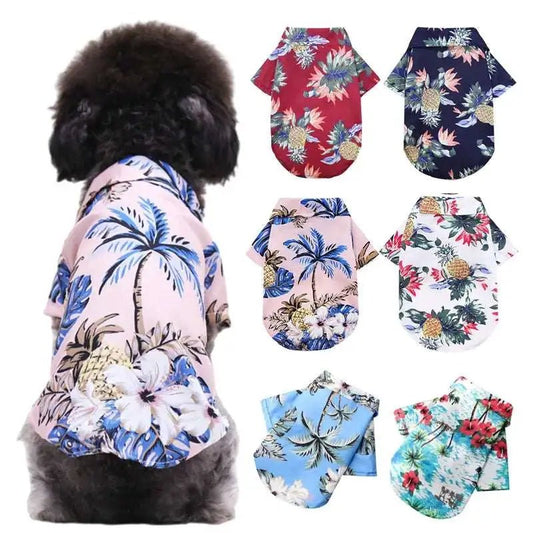 Hawaiian Tropical Dog T-Shirts - Petzino